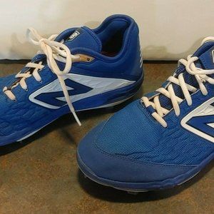New Balance Men's 3000V4 Metal Baseball Cleats Blue White Size 12